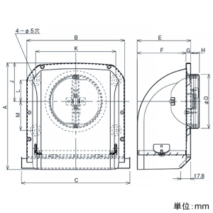 パナソニック 深形パイプフード ステンレス製 薄壁用 防火ダンパー・着脱ガラリ付 温度ヒューズ72℃ 呼び径φ100mm 深形パイプフード ステンレス製 薄壁用 防火ダンパー・着脱ガラリ付 温度ヒューズ72℃ 呼び径φ100mm VB-DG100SKA3 画像2