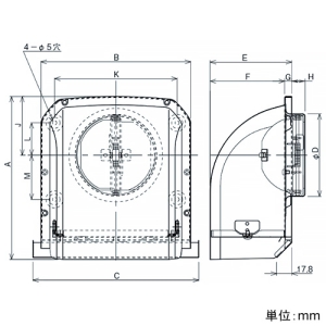 パナソニック 深形パイプフード ステンレス製 薄壁用 防火ダンパー・着脱防虫網付 温度ヒューズ72℃ 呼び径φ100mm 深形パイプフード ステンレス製 薄壁用 防火ダンパー・着脱防虫網付 温度ヒューズ72℃ 呼び径φ100mm VB-DN100SKA3 画像2