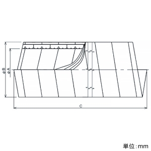 パナソニック 断熱チューブ 呼び径φ100mm 長さ3m 断熱チューブ 呼び径φ100mm 長さ3m VB-K1003V 画像2