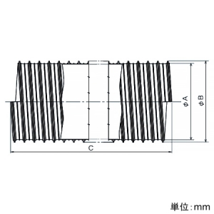 パナソニック フレキチューブ 非断熱 呼び径φ100mm 長さ10m フレキチューブ 非断熱 呼び径φ100mm 長さ10m VB-KL1010V 画像2