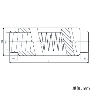 パナソニック 不燃チューブ 呼び径φ150mm 長さ8m 不燃チューブ 呼び径φ150mm 長さ8m VB-KZ1508V2 画像2