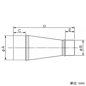 パナソニック 片落管 呼び径φ100mm⇔φ50mm ステンレス製 片落管 呼び径φ100mm⇔φ50mm ステンレス製 VB-KK105S 画像2