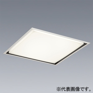 三菱 LEDライトユニット形ベースライト スクエアライト ≪Myシリーズ≫ パネルタイプ 埋込形 化粧枠タイプ(黒バッフル) ダクト回避形 クラス600タイプ 無線調光(段調光)形 FHP32形×3灯器具相当 電球色 埋込穴□450mm MY-SK460102L/4AYX