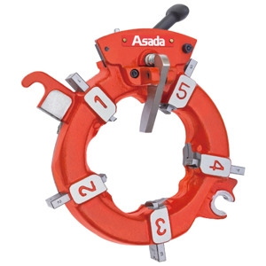 アサダ 自動ダイヘッド ねじ切機用 ビーバー・スーパーマチック用 水道・ガス管用 サイズPT2 1/2''〜4'' 64200