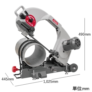 アサダ 切断機 ≪バンドソービーバー10≫ ばね式 チェンバイス モータ200W 切断機 ≪バンドソービーバー10≫ ばね式 チェンバイス モータ200W BB1000 画像2