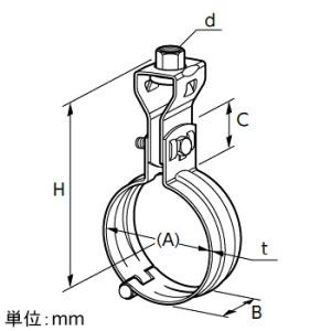 日栄インテック 吊バンド 《らく吊エースタン付》 配管仮置きタイプ SGP用 管径称80A 吊バンド 《らく吊エースタン付》 配管仮置きタイプ SGP用 管径称80A 101100121950800 画像2