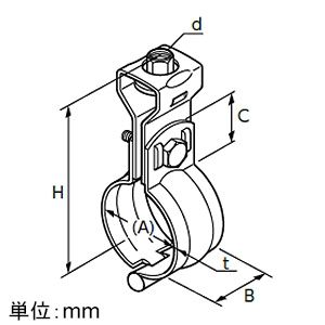 日栄インテック 蝶番式吊バンドタン付 SGP用 管径称50A 六角NT付 蝶番式吊バンドタン付 SGP用 管径称50A 六角NT付 10110010103050N 画像2