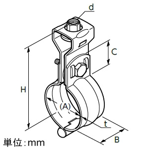 日栄インテック ステンレス蝶番式吊バンドタン付 ステンレス鋼管(厚肉)用 吊ボルト径1/2 管径称125A ステンレス蝶番式吊バンドタン付 ステンレス鋼管(厚肉)用 吊ボルト径1/2 管径称125A 101100101061250 画像2