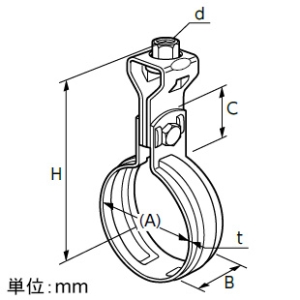 日栄インテック ステンレスVP吊バンドタン付 塩ビ管用 VP管径称150A ステンレスVP吊バンドタン付 塩ビ管用 VP管径称150A 101100101971500 画像2