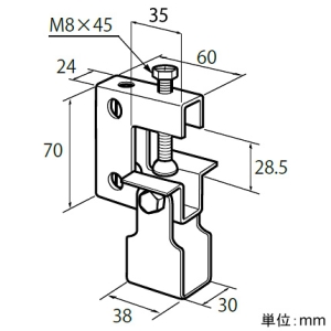 日栄インテック 吊金具 《NHB-X》 適合吊ボルトW1/2 吊金具 《NHB-X》 適合吊ボルトW1/2 101201443011030 画像2