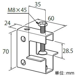 日栄インテック 吊金具 《NHB-X》 固定タイプ 適合吊ボルトW3/8 本体N付 吊金具 《NHB-X》 固定タイプ 適合吊ボルトW3/8 本体N付 101201443220110 画像2