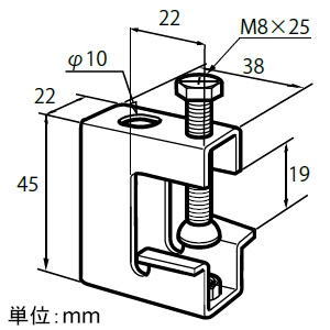 日栄インテック 吊金具 《HC-SX》 軽量タイプ 適合吊ボルトW3/8 吊金具 《HC-SX》 軽量タイプ 適合吊ボルトW3/8 101201443021020 画像2
