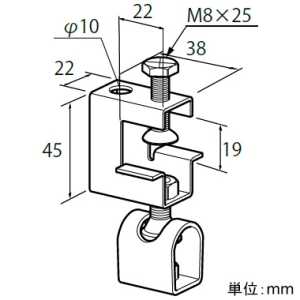 日栄インテック 吊金具 《HC-SX 3D》 適合吊ボルトW3/8 吊金具 《HC-SX 3D》 適合吊ボルトW3/8 101201443031010 画像2