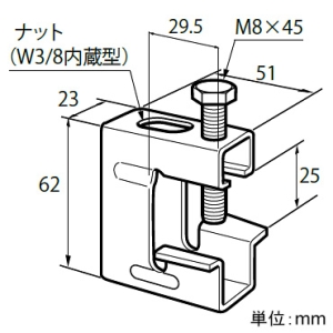 日栄インテック 吊金具 《ステンレスNHB-1本体》 適合吊ボルトW3/8 吊金具 《ステンレスNHB-1本体》 適合吊ボルトW3/8 101201441090010 画像2