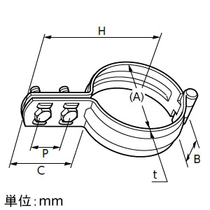 日栄インテック ステンレス蝶番式立バンドBN付 ステンレス鋼管用 管径称65A ステンレス蝶番式立バンドBN付 ステンレス鋼管用 管径称65A 101300102040650 画像2