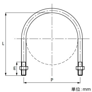 日栄インテック ユニクロUボルト(N付) SGP用 ねじサイズW3/8・M10 管径称65A ユニクロUボルト(N付) SGP用 ねじサイズW3/8・M10 管径称65A 102200704423110 画像2