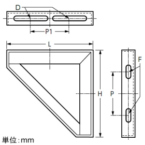 日栄インテック ステンレス三角ブラケット N-2(L3×40) 200×200mm ステンレス三角ブラケット N-2(L3×40) 200×200mm 102300805012200 画像2