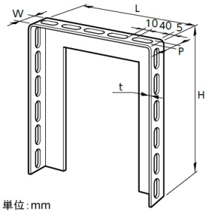 日栄インテック ステンレス門型架台 横走り配管用 幅500mm 高さ500mm ステンレス門型架台 横走り配管用 幅500mm 高さ500mm 102305011335050 画像2