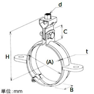 日栄インテック 配管用耐震金具 《エースハンガー》 管径称80A 配管用耐震金具 《エースハンガー》 管径称80A 102601501010800 画像2
