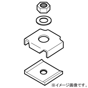 日栄インテック Dナットセット 溝付タイプ サイズW3/8 102301442010110