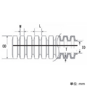 デンカエレクトロン コルゲートチューブ 内径11.2mm スリット入 長さ5m コルゲートチューブ 内径11.2mm スリット入 長さ5m DKT-10S-5 画像3