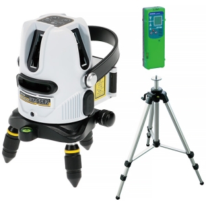 ジェフコム グリーンレーザーポイントライナー受光器・三脚セット 垂直・水平全周・両縦・鉛直 充電池・ACアダプタ・USB電源対応 グリーンレーザーポイントライナー受光器・三脚セット 垂直・水平全周・両縦・鉛直 充電池・ACアダプタ・USB電源対応 LBP-6GR2-SET