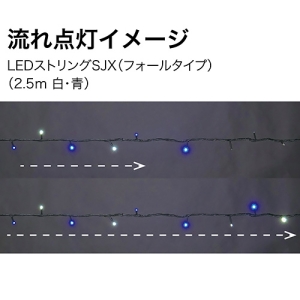 ジェフコム LEDストリング フォールタイプ 長さ2.5m 白・青 LEDストリング フォールタイプ 長さ2.5m 白・青 SJX-S05-25WB 画像2