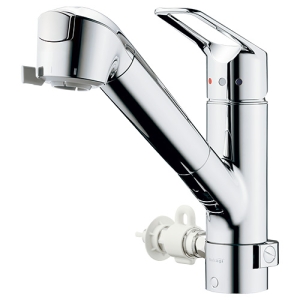 タカギ シングルレバー混合栓 《クリーン》 ワンホール型 分岐対応型 一般地用 取付穴径φ35〜39mm 浄水カートリッジ付 JL326MN-NNLR