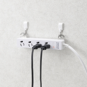 ヤザワ 3P抜け止めマグネットフック付タップ4個口2m白 3P抜け止めマグネットフック付タップ4個口2m白 H5HJKNP402WH 画像4