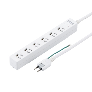 ヤザワ 3P抜け止めマグネットフック付タップ6個口2m白 3P抜け止めマグネットフック付タップ6個口2m白 H5HJKNP602WH