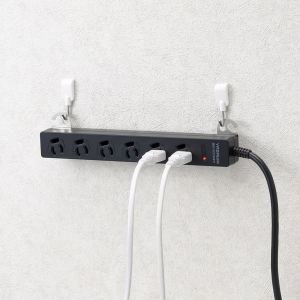 ヤザワ 3P抜け止めマグネットフック付タップ6個口2m黒 3P抜け止めマグネットフック付タップ6個口2m黒 H5HJKNP602BK 画像5