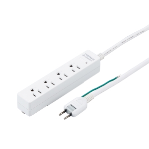 ヤザワ 3Pマグネットフック付タップ4個口2m白 3Pマグネットフック付タップ4個口2m白 H5HJKP402WH