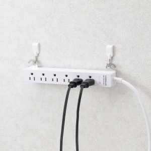 ヤザワ 3Pマグネットフック付タップ6個口5m白 3Pマグネットフック付タップ6個口5m白 H5HJKP605WH 画像5