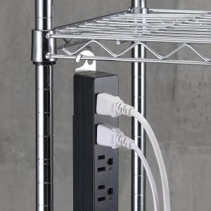 ヤザワ 3Pマグネットフック付タップ6個口5m黒 3Pマグネットフック付タップ6個口5m黒 H5HJKP605BK 画像4