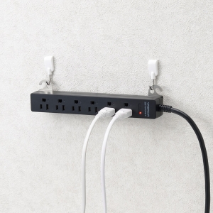 ヤザワ 3Pマグネットフック付タップ6個口5m黒 3Pマグネットフック付タップ6個口5m黒 H5HJKP605BK 画像5