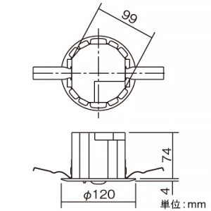 パナソニック 非常用照明器具 専用形 埋込型 LED高天井用(〜10m) 30分間タイプ ハロゲン電球30形相当 昼白色 埋込穴φ100mm 電池内蔵形 非常用照明器具 専用形 埋込型 LED高天井用(〜10m) 30分間タイプ ハロゲン電球30形相当 昼白色 埋込穴φ100mm 電池内蔵形 NNFB93607C 画像3