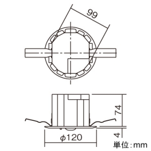 パナソニック 非常用照明器具 専用形 埋込型 LED低天井用(〜3m) 長時間定格型 60分間タイプ ハロゲン電球13形相当 昼白色 埋込穴φ100mm 電池内蔵形 非常用照明器具 専用形 埋込型 LED低天井用(〜3m) 長時間定格型 60分間タイプ ハロゲン電球13形相当 昼白色 埋込穴φ100mm 電池内蔵形 NNFB91685C 画像3
