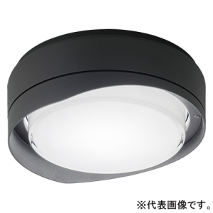 パナソニック 【受注生産品】防雨型シーリングライト 非常用照明器具 ブラケット兼用型 階段通路誘導灯兼用型 壁・天井直付型 30分間タイプ 高光束タイプ FCL30形1灯器具相当 フードタイプ 非調光 電球色 ブラック NWCF18521LE1