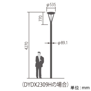 パナソニック LED街路灯 《Luminascape TRISH》 ポールヘッド型タイプ 防雨型 水銀灯100形相当 タイマー段調光 全周配光 昼白色 ポール別売 乳白グローブ 【メーカー直送品/代引き/後払い不可】LED街路灯 《Luminascape TRISH》 ポールヘッド型タイプ 防雨型 水銀灯100形相当 タイマー段調光 全周配光 昼白色 ポール別売 乳白グローブ NNY22516LF9 画像2