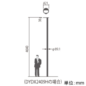 パナソニック LED街路灯 《Luminascape ROND》 防雨型 水銀灯250形相当 ワイド配光 非調光 昼白色 ポール別売 LED街路灯 《Luminascape ROND》 防雨型 水銀灯250形相当 ワイド配光 非調光 昼白色 ポール別売 NNY22132TLE9 画像2