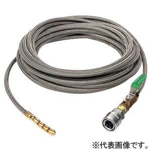 アサダ 1/4''SUS洗管ホース SUSワンタッチカプラ コック有 長さ15m HD08121