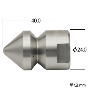 アサダ 3/8''逆噴射ノズル T型 3/8''ねじ 後方4穴 3/8''逆噴射ノズル T型 3/8''ねじ 後方4穴 HD06065 画像2