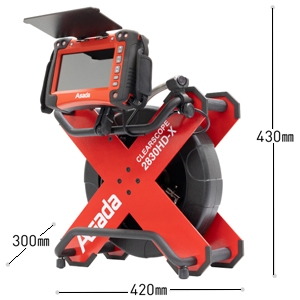 アサダ ハイビジョン管内検査カメラ ≪クリアスコープ2830HD-X≫ 対角165°広角度カメラ 適応管径φ40〜150mm ケーブル長さ30m ヘッド外径φ28mm ハイビジョン管内検査カメラ ≪クリアスコープ2830HD-X≫ 対角165°広角度カメラ 適応管径φ40〜150mm ケーブル長さ30m ヘッド外径φ28mm TH2830 画像3