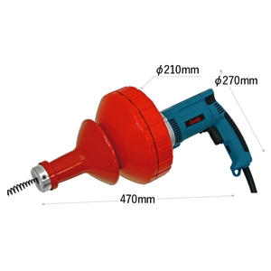 アサダ 排水管清掃機 ≪ドレンクリーナE75≫ ワイヤ無し仕様 清掃能力φ20〜100mm 排水管清掃機 ≪ドレンクリーナE75≫ ワイヤ無し仕様 清掃能力φ20〜100mm DE75W 画像2