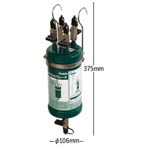 アサダ オイルセパレータ 熱交換タイプ ネジ径1/4''フレアオス 内容積1400mL オイルセパレータ 熱交換タイプ ネジ径1/4''フレアオス 内容積1400mL XP705 画像2