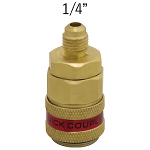 アサダ クイックジョイント カーエアコン用 高圧用 R134a用 ホース接続1/4'' Y03101M