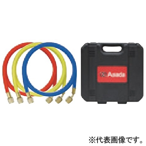 アサダ YJマニホールドキット 対応冷媒R407C・R404A・R134a ゲージ径φ80mm ホース長さ152cm YJマニホールドキット 対応冷媒R407C・R404A・R134a ゲージ径φ80mm ホース長さ152cm Y40973C 画像2
