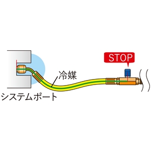 アサダ 3/8''ショートホース ボールバルブ式 オス×メス 黄 3/8''ショートホース ボールバルブ式 オス×メス 黄 Y26202 画像3
