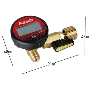 アサダ デジタル真空ゲージ5/16L フレア5/16''ポート デジタル真空ゲージ5/16L フレア5/16''ポート VP254 画像2