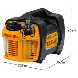 アサダ 空調工具 ≪真空ポンプTEZ8≫ 2ステージポンプ 真空度5.3Paabs.(40ミクロン) 排気速度189・227L/分 空調工具 ≪真空ポンプTEZ8≫ 2ステージポンプ 真空度5.3Paabs.(40ミクロン) 排気速度189・227L/分 AP280 画像2